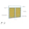 Ghent Enclosed Bulletin Board, 2 Door, Cork, Hdlnr Frm, 3 ft H x 5 ft W, Natural PAK6 - alternate 2